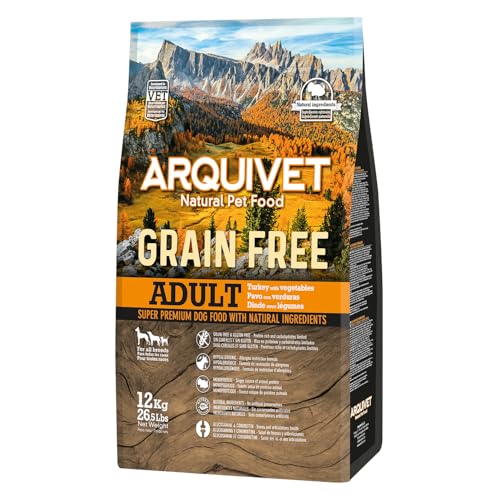 Arquivet Comida de Perros con Pavo sin Granos, 12 kg (Paquete de...